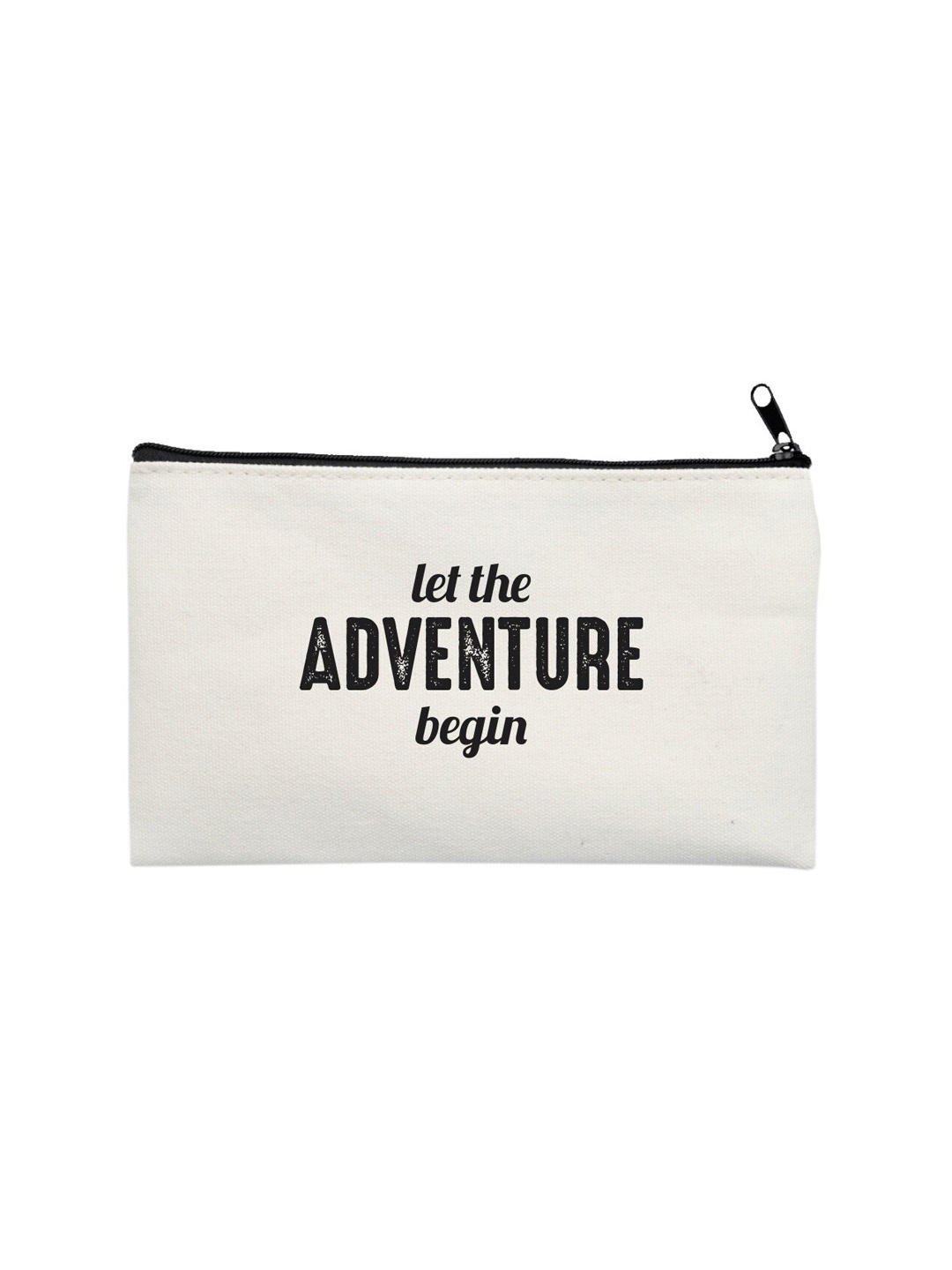 

The Art People Off-White & Black Printed Canvas Pouch