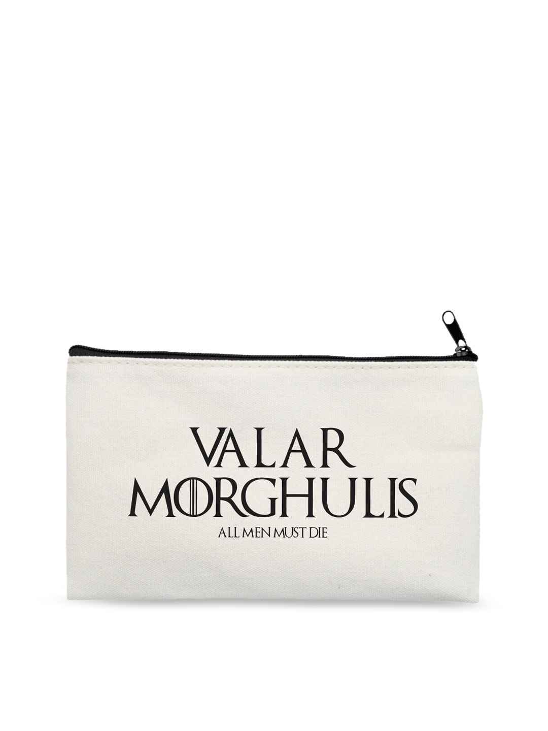 

The Art People Off White & Black Printed Travel Pouch