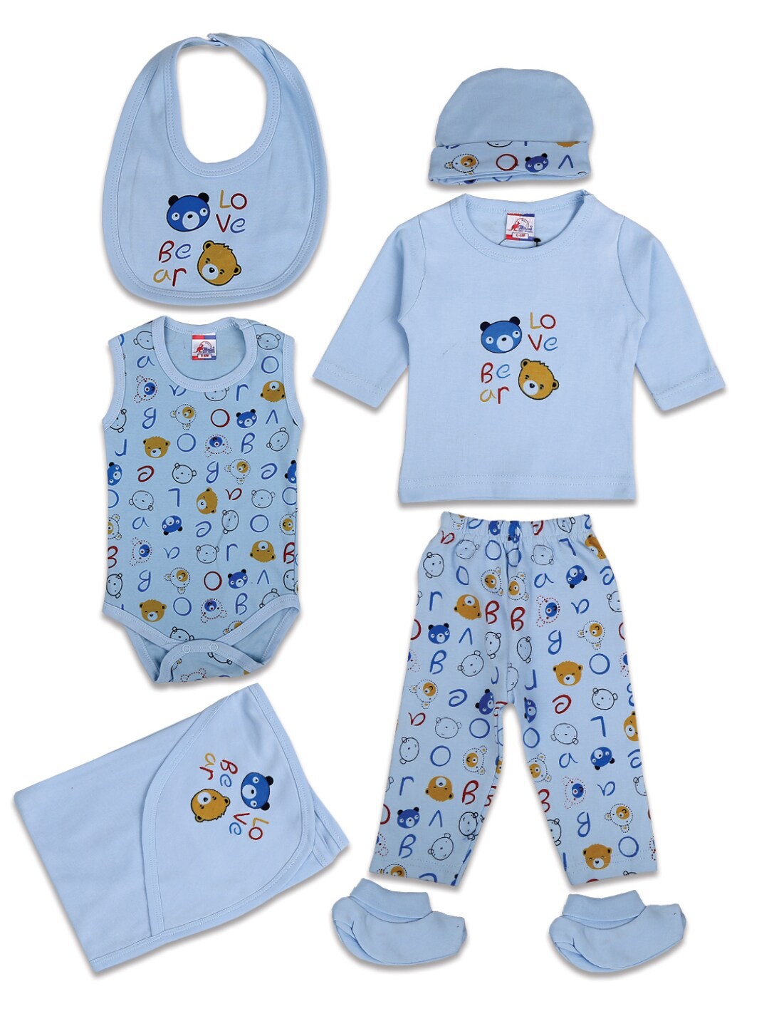 

V-Mart Unisex Kids Blue Printed T-shirt with Trousers
