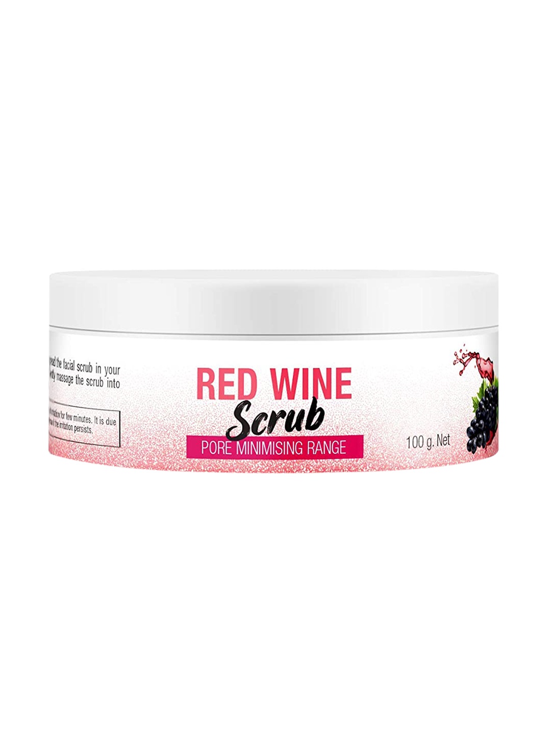 

Home Boutique Red Wine Pore Minimising Face & Neck Scrub for Dull Skin - 100g, White