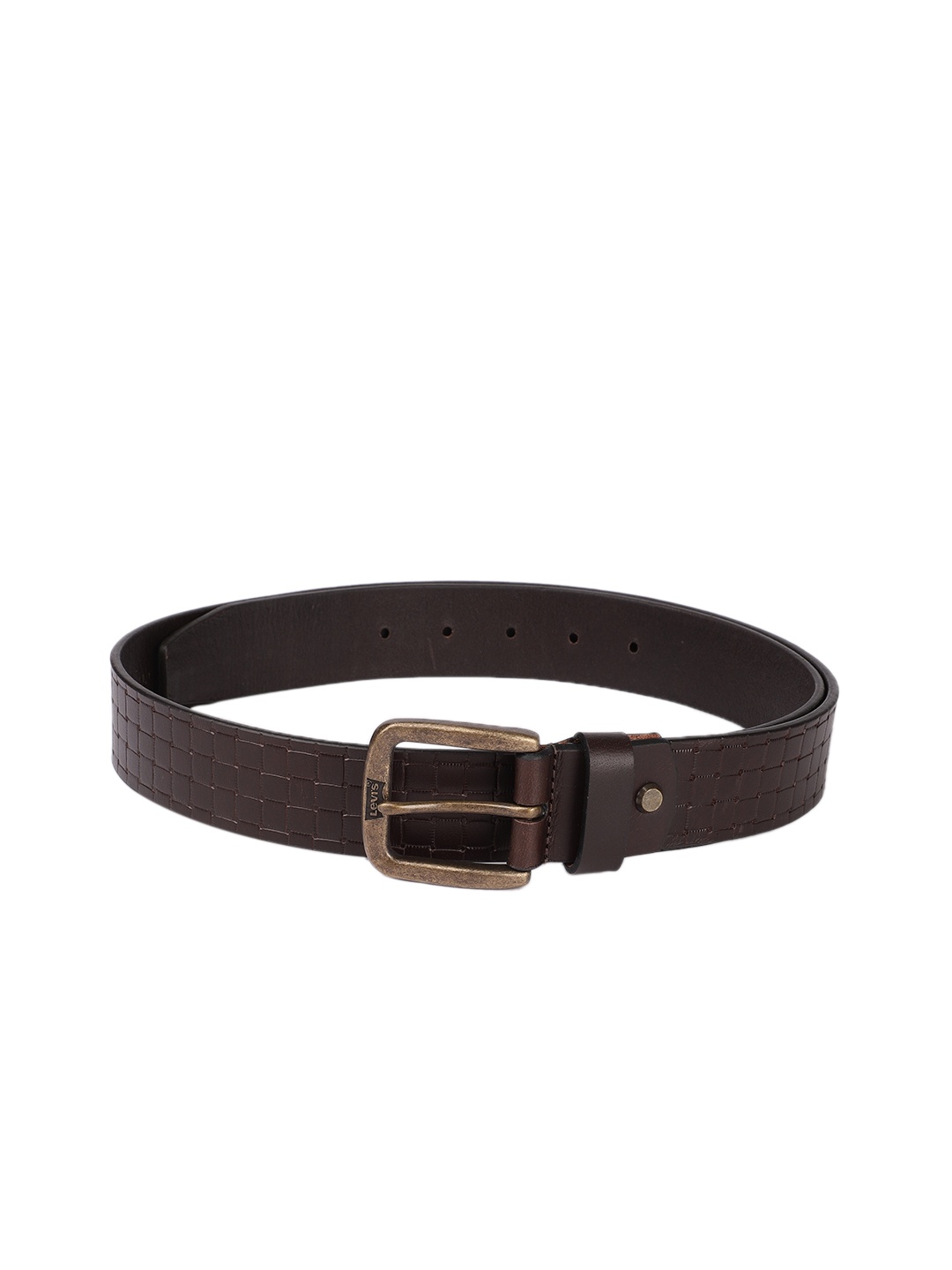 

Levis Men Brown Woven Design Leather Belt