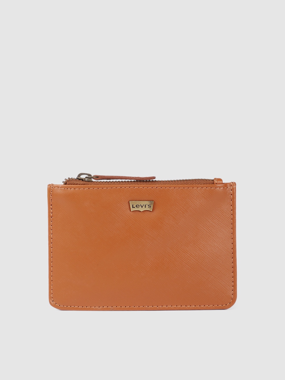 

Levis Men Brown Leather Zip Around Wallet