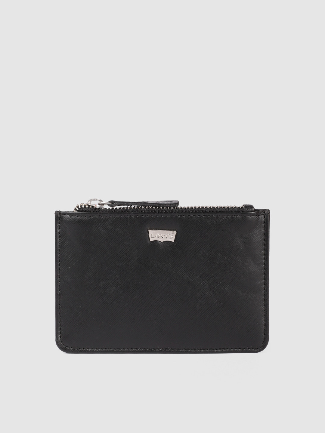 

Levis Men Black Leather Zip Around Wallet
