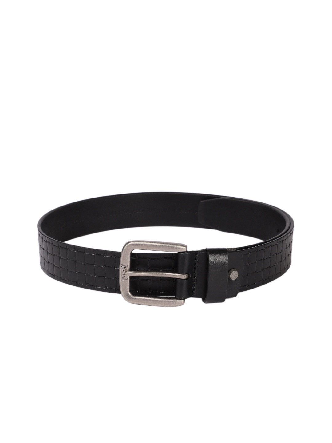 

Levis Men Black Textured Leather Belt