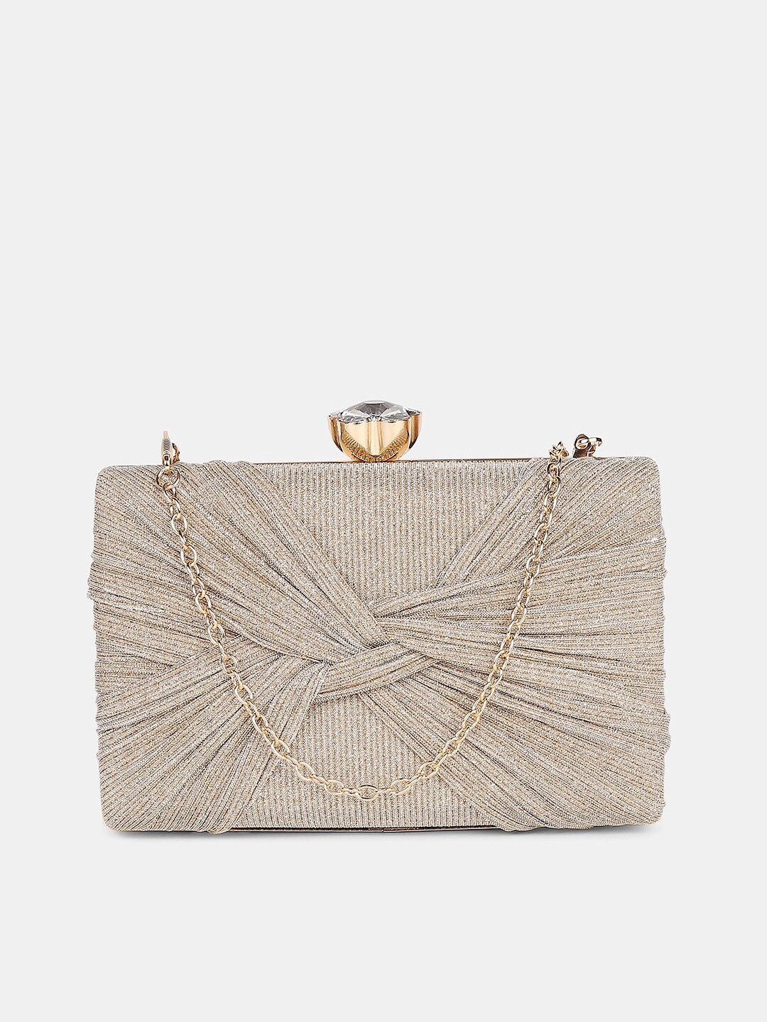 

20Dresses Gold-Toned Embellished Box Clutch