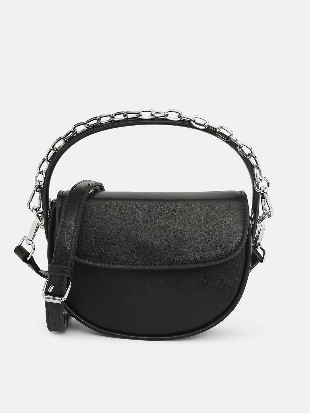 

20Dresses Black Structured Satchel Bag