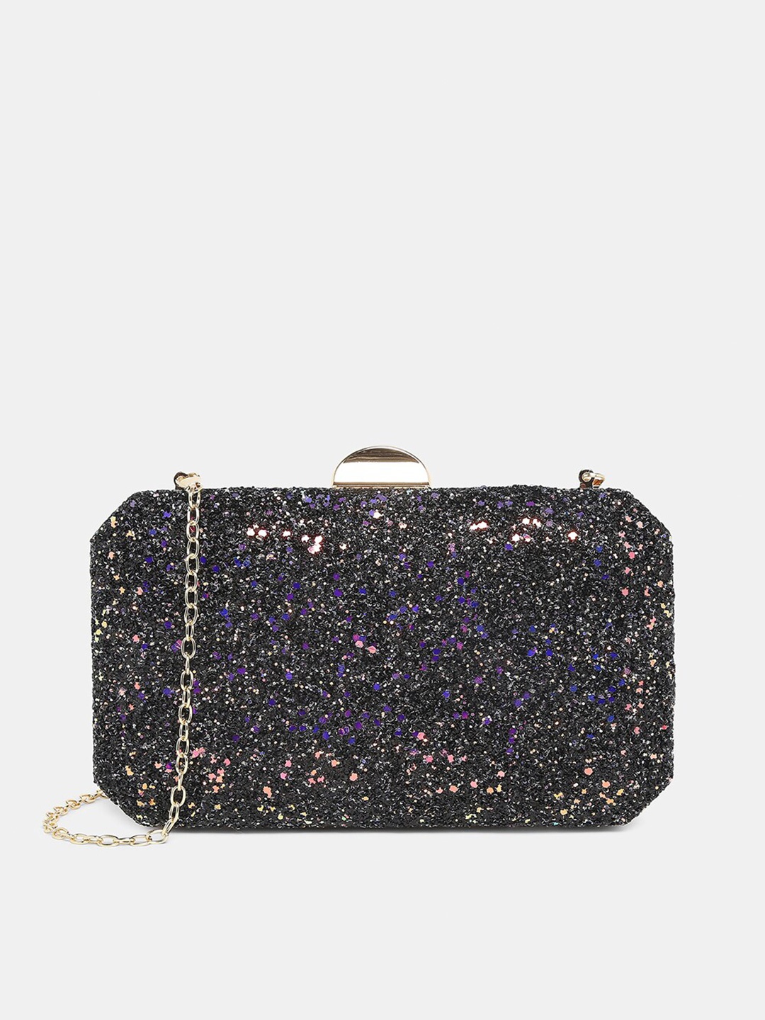 

20Dresses Black Embellished Box Clutch