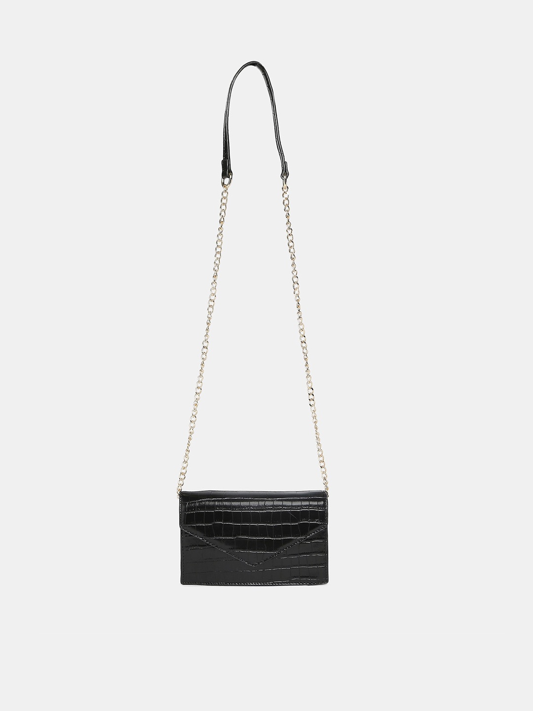 

20Dresses Black Animal Textured PU Bucket Shoulder Bag with Tasselled