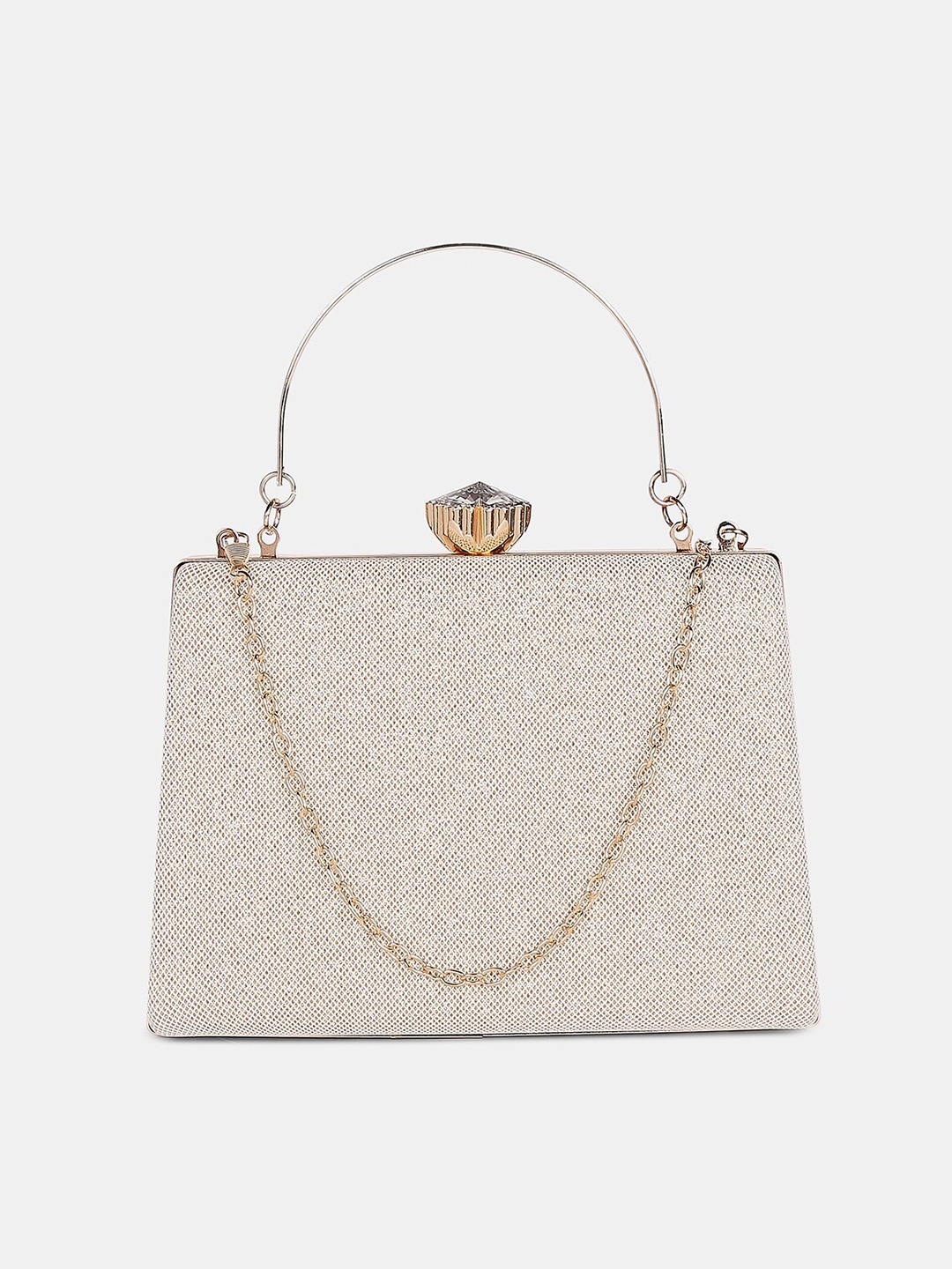 

20Dresses Beige Embellished Box Clutch