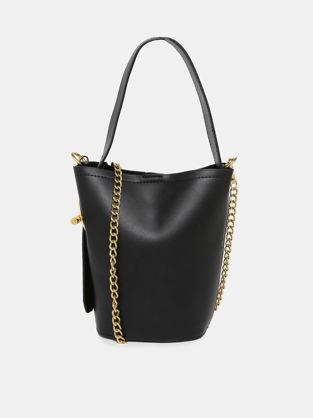 

20Dresses Black PU Structured Tote Bag