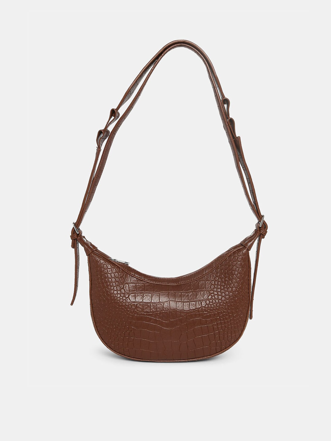 

20Dresses Brown Textured Bucket Shoulder Bag