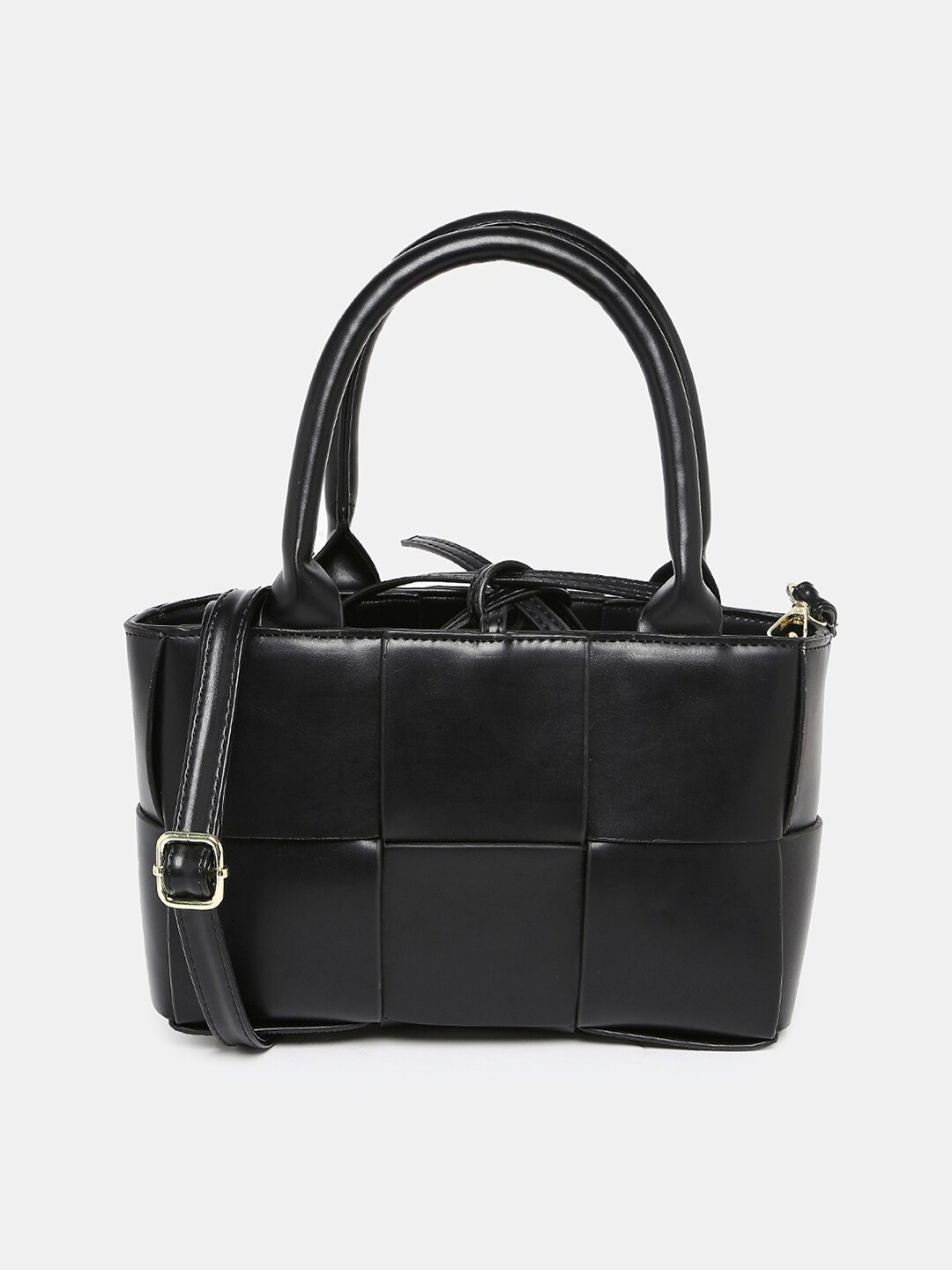 

20Dresses Black PU Bucket Handheld Bag