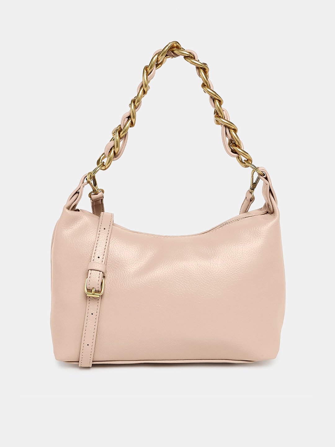 

20Dresses Beige PU Structured Handheld Bag