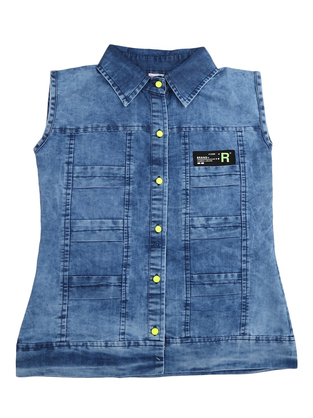 

V-Mart Blue Shirt Style Top