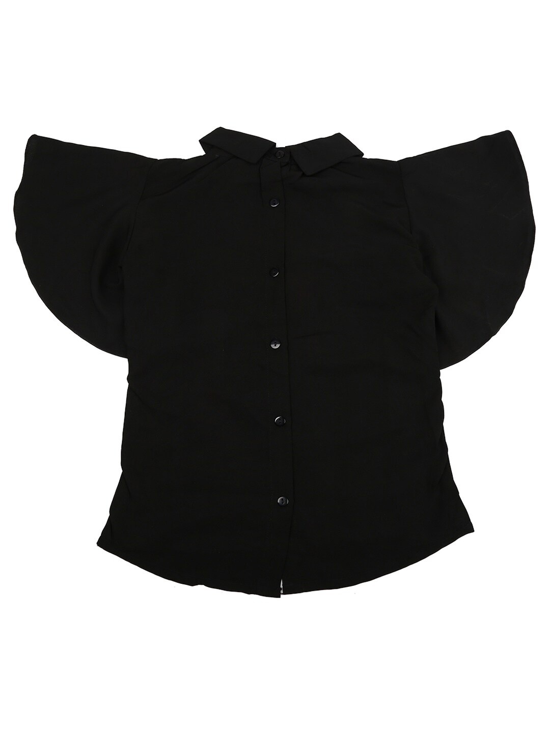 

V-Mart Girls Black Georgette Shirt Style Top