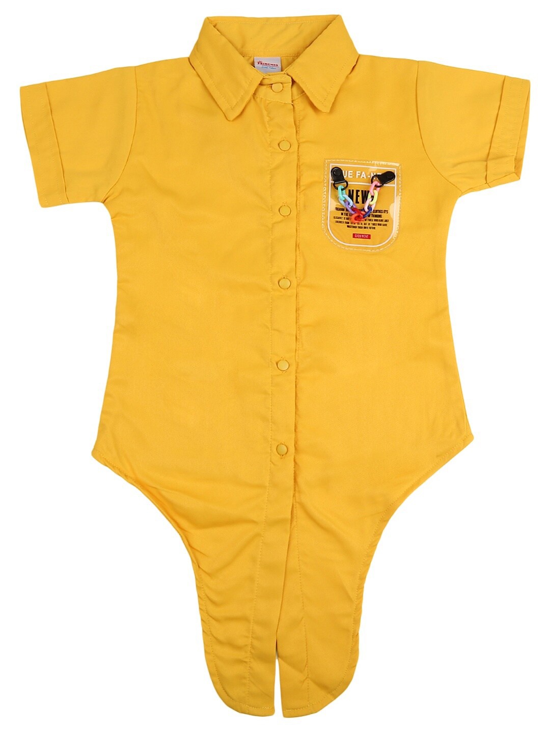 

V-Mart Kids-Girl Yellow Solid Shirt Style Top