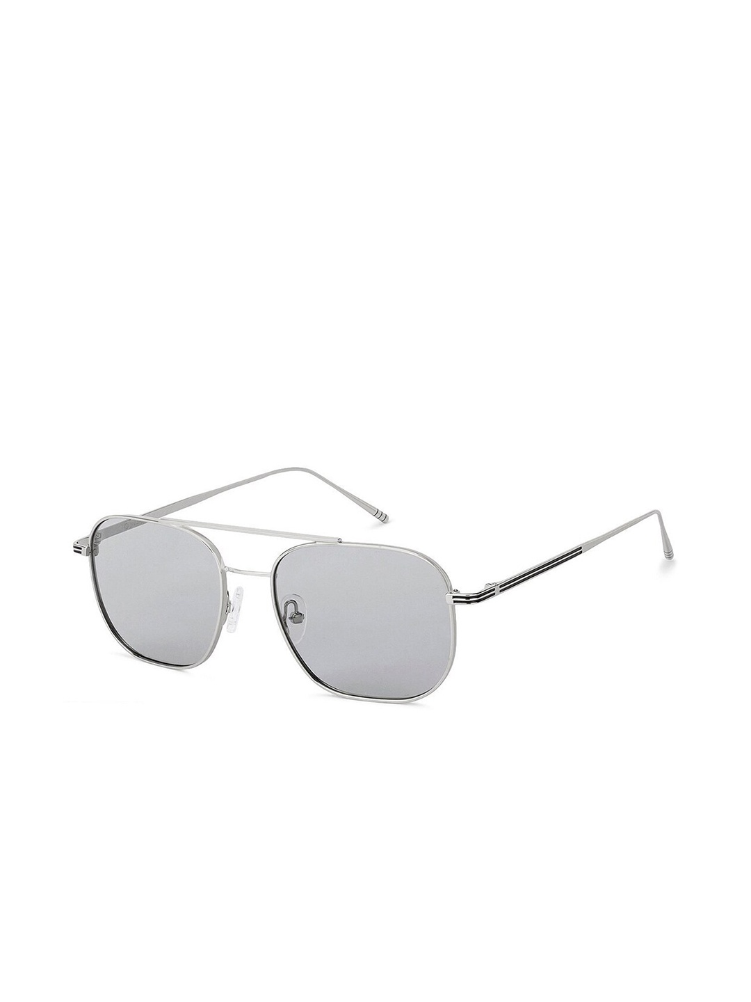 

John Jacobs Unisex Grey Lens & Silver-Toned Square Sunglasses with Polarised and UV Protected Lens