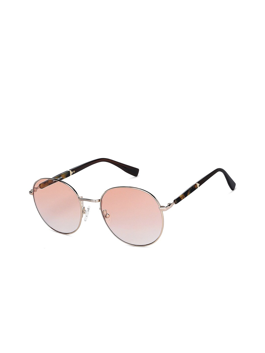 

John Jacobs Unisex Brown Lens & Gold-Toned Round Sunglasses with Polarised and UV Protected Lens