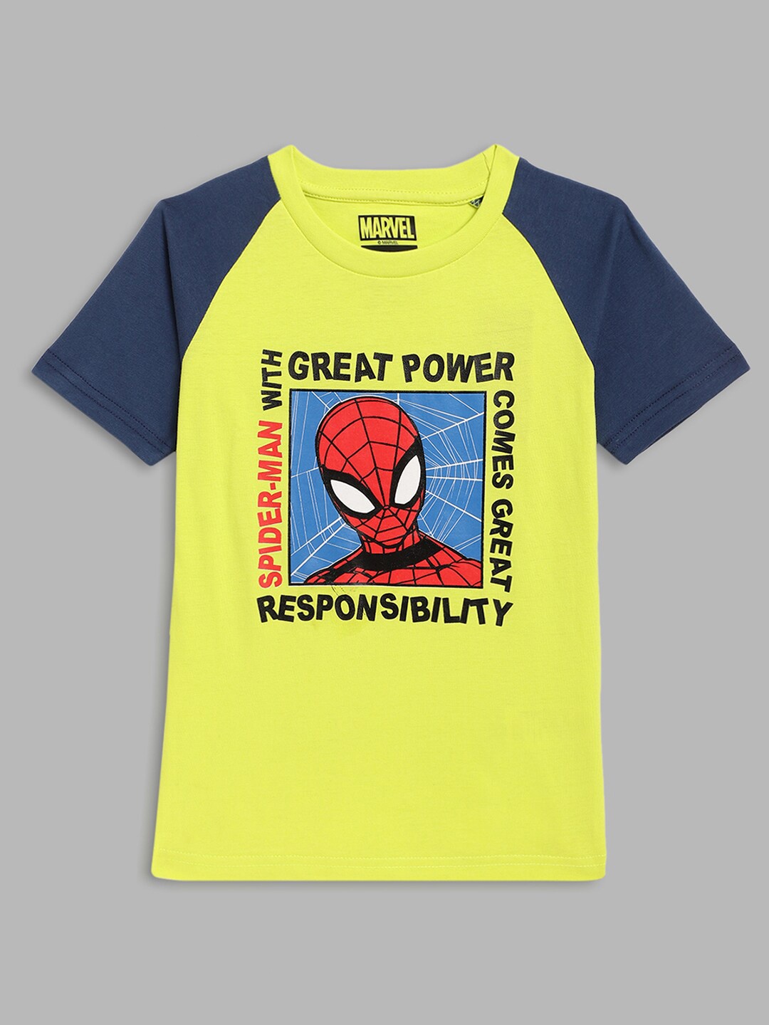 

Blue Giraffe Boys Multicoloured Spider-Man Printed T-shirt, Multi