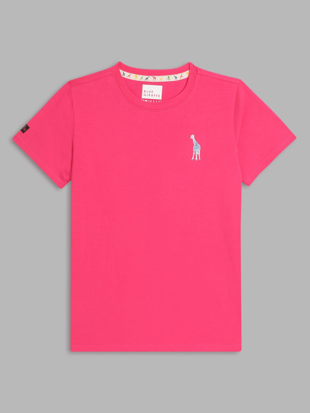 

Blue Giraffe Boys Fuchsia Pink Cotton T-shirt