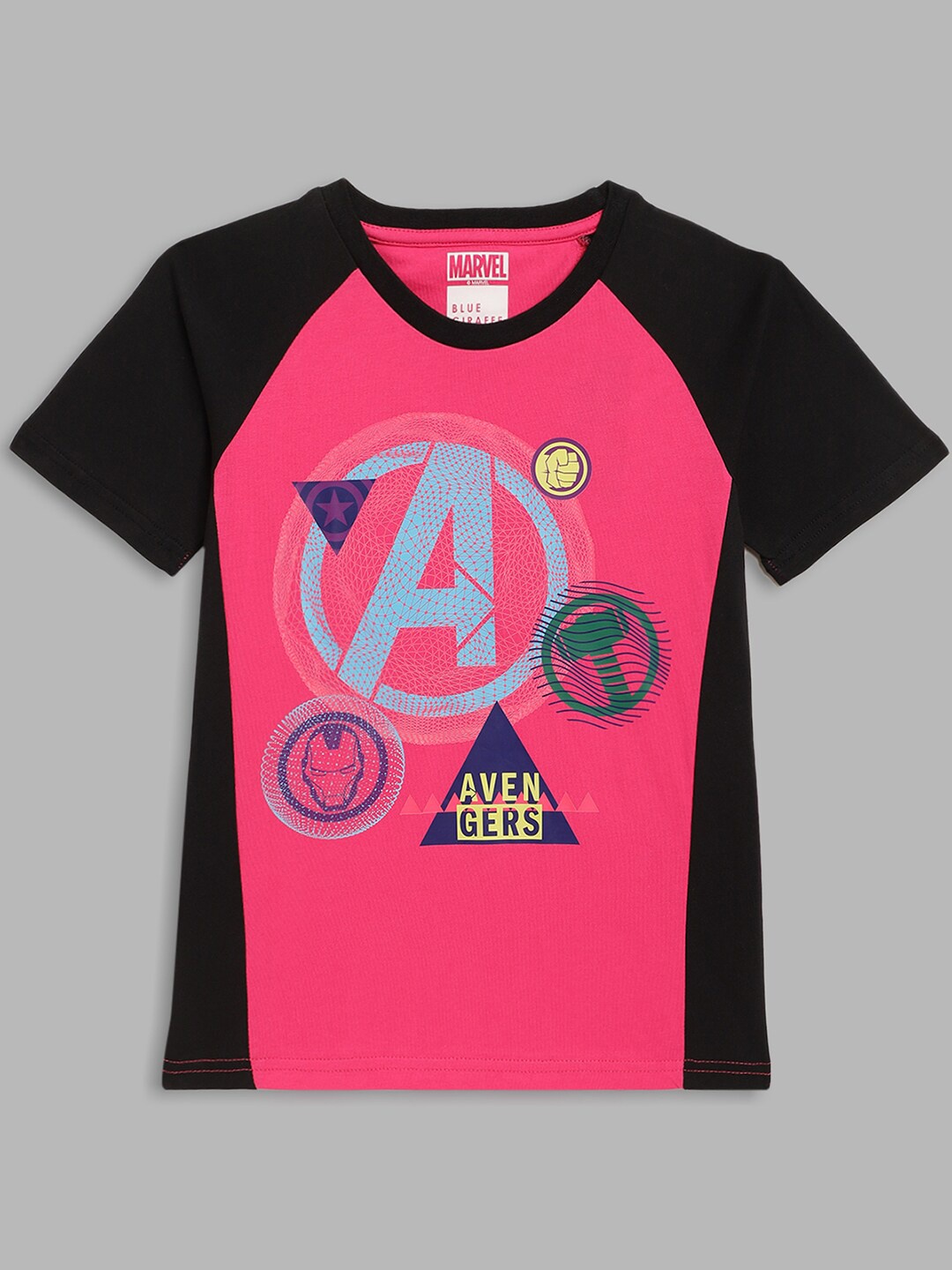 

Blue Giraffe Boys Multicoloured Avengers Printed T-shirt, Multi
