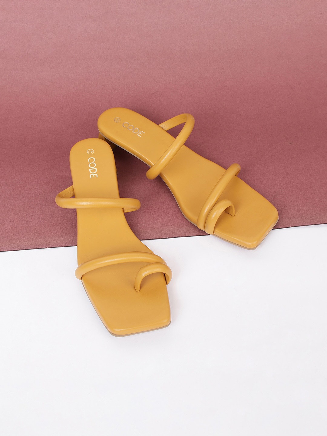 

CODE by Lifestyle Mustard Block Heels