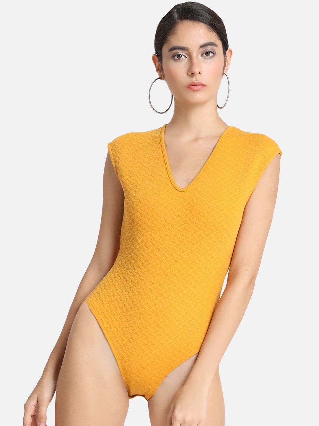 

Kazo Women Mustard Yellow Bodysuit
