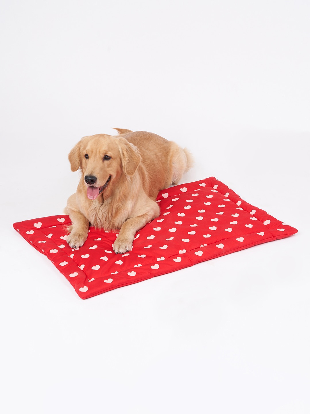 

thepawpstarco Red & White Printed Waterproof Dog Sleeping Mat