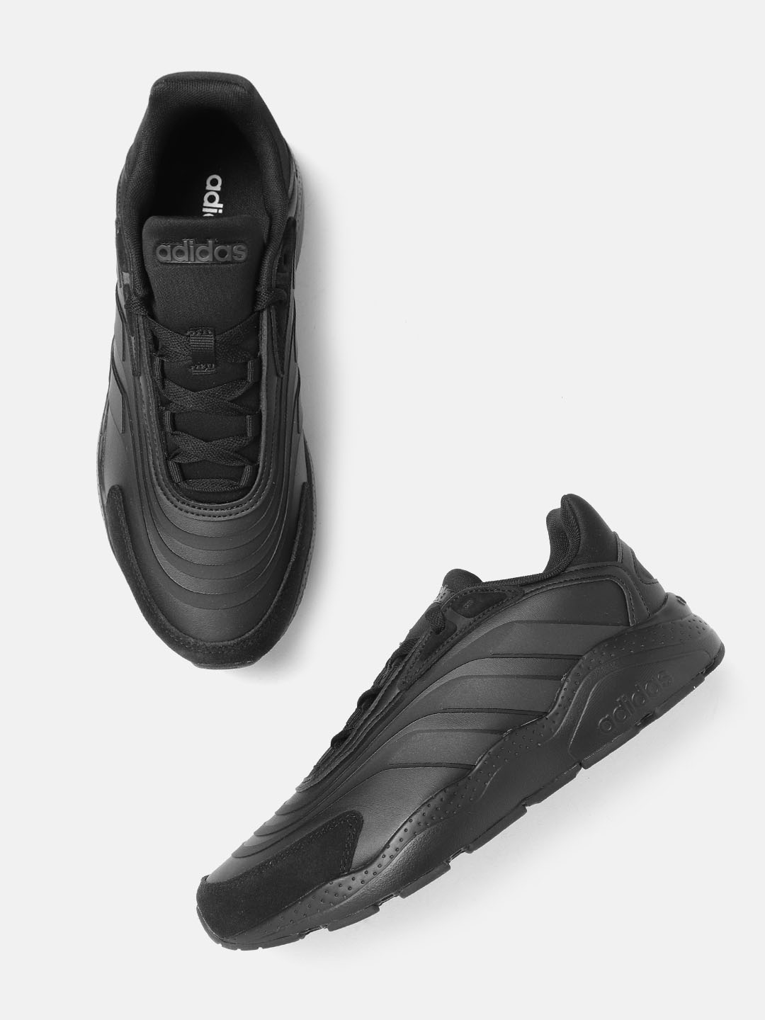 

ADIDAS Men Black Self Striped Crazy Chaos 2.0 Leather Sneakers Excluding Trims