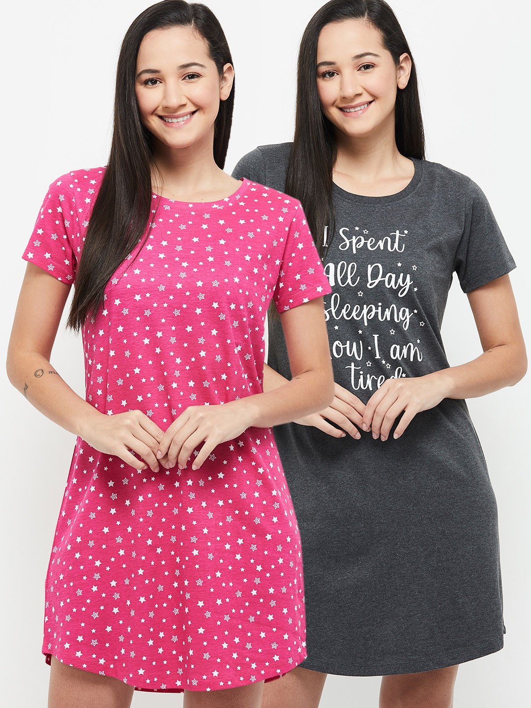 

max Grey Printed Nightdress