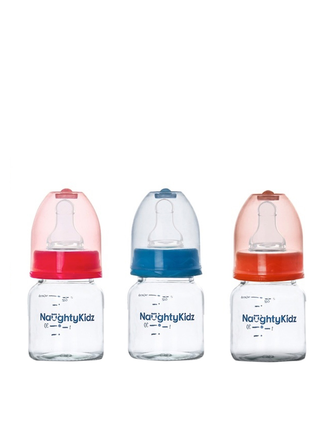 

NAUGHTY KIDZ Pack of 3 Anti-Colic Feeding Bottles, Pink