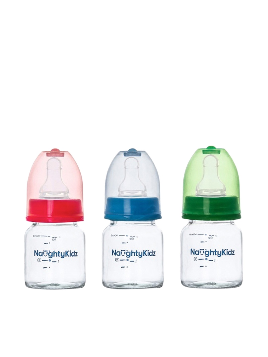 

NAUGHTY KIDZ Set of 3 Baby Feeding BPA Free Anti-Colic Bottles, Green
