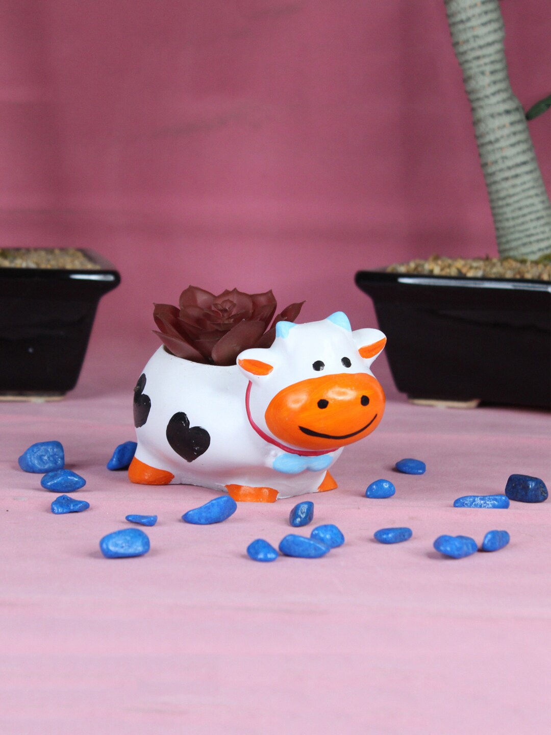 

Wonderland White Cow Resin Succulent Pot