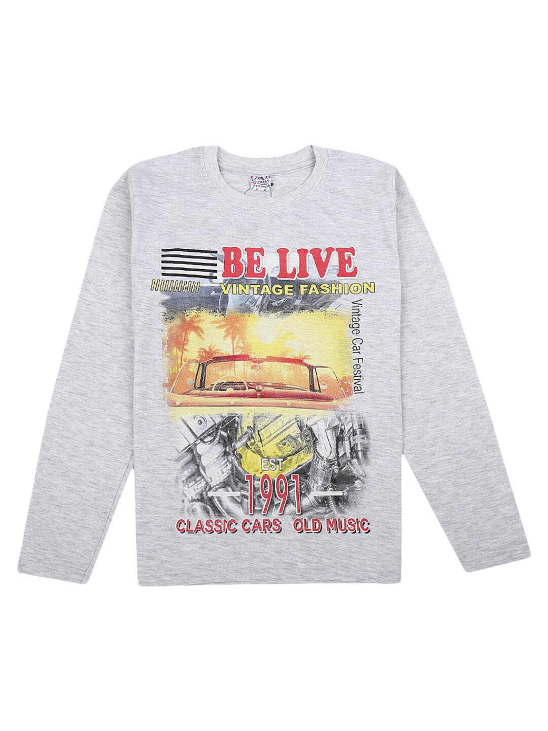 

V-Mart Boys Grey Printed T-shirt