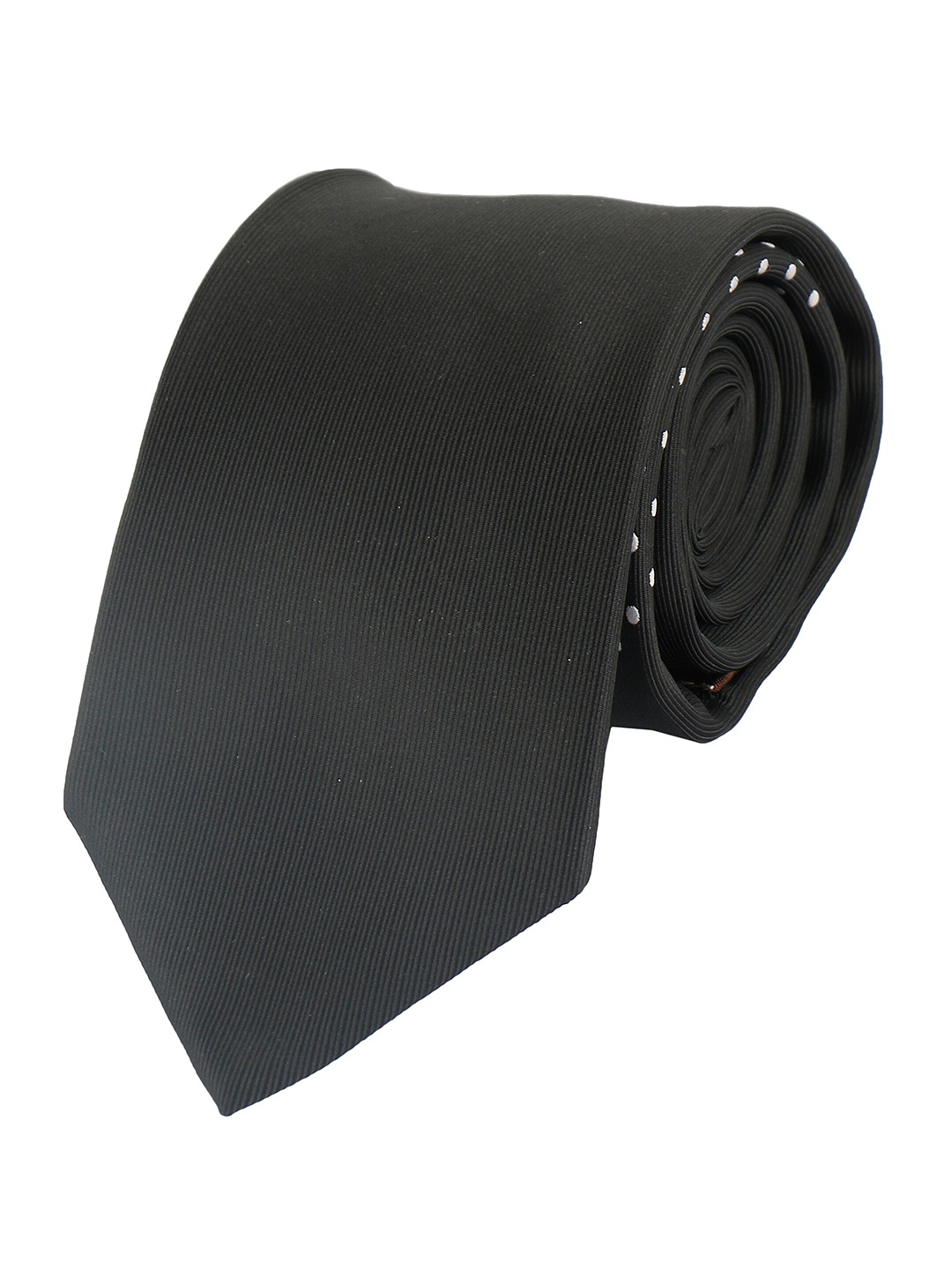 

Alvaro Castagnino Men Black & White Printed Micro-Fiber Skinny Tie