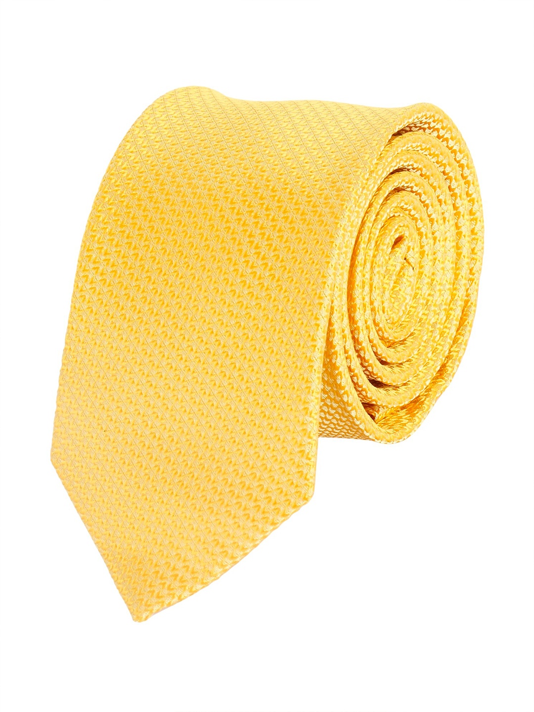 

Alvaro Castagnino Men Yellow Woven Design Broad Tie
