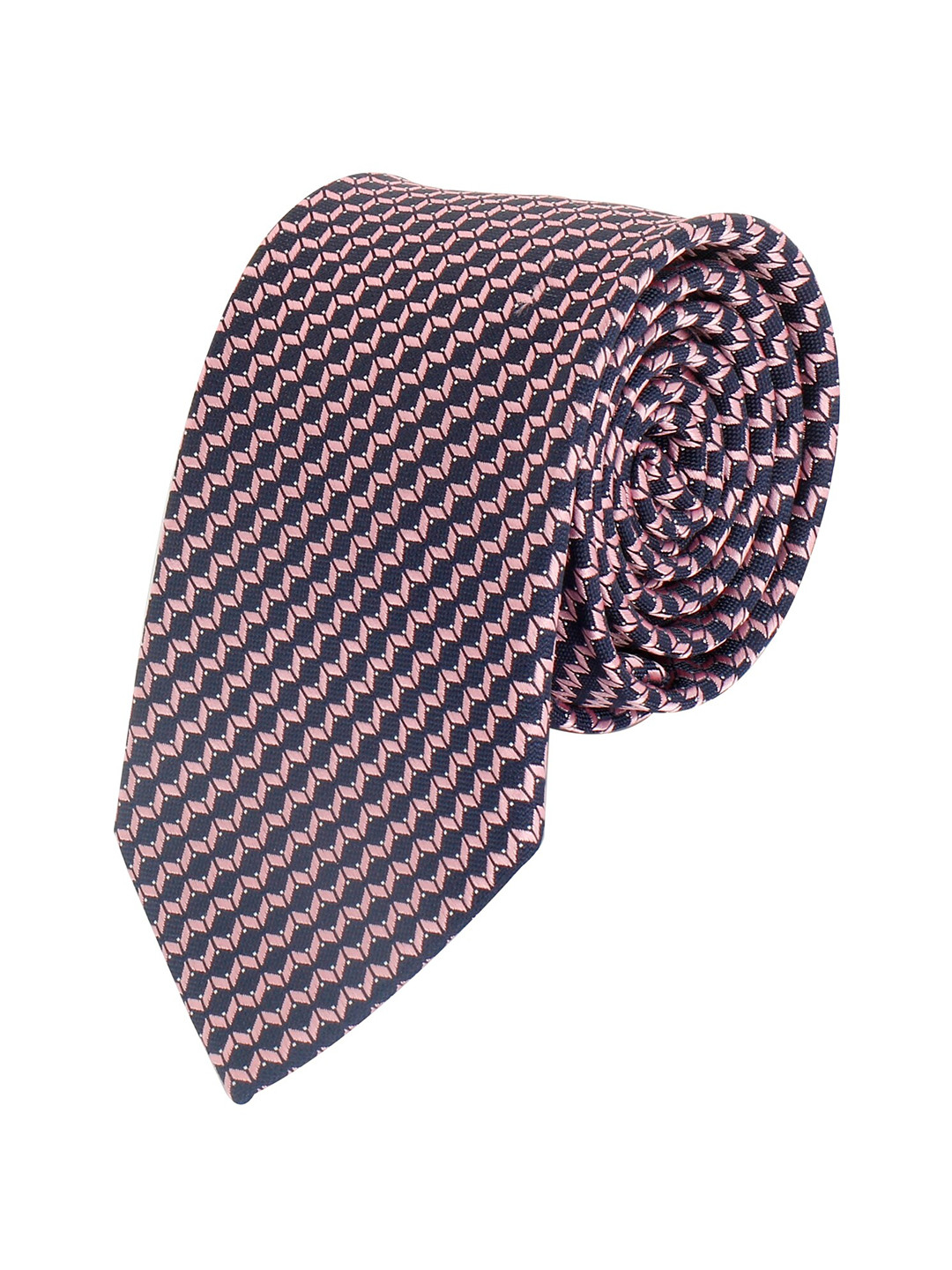 

Alvaro Castagnino Men Purple & Black Woven Design Skinny Tie