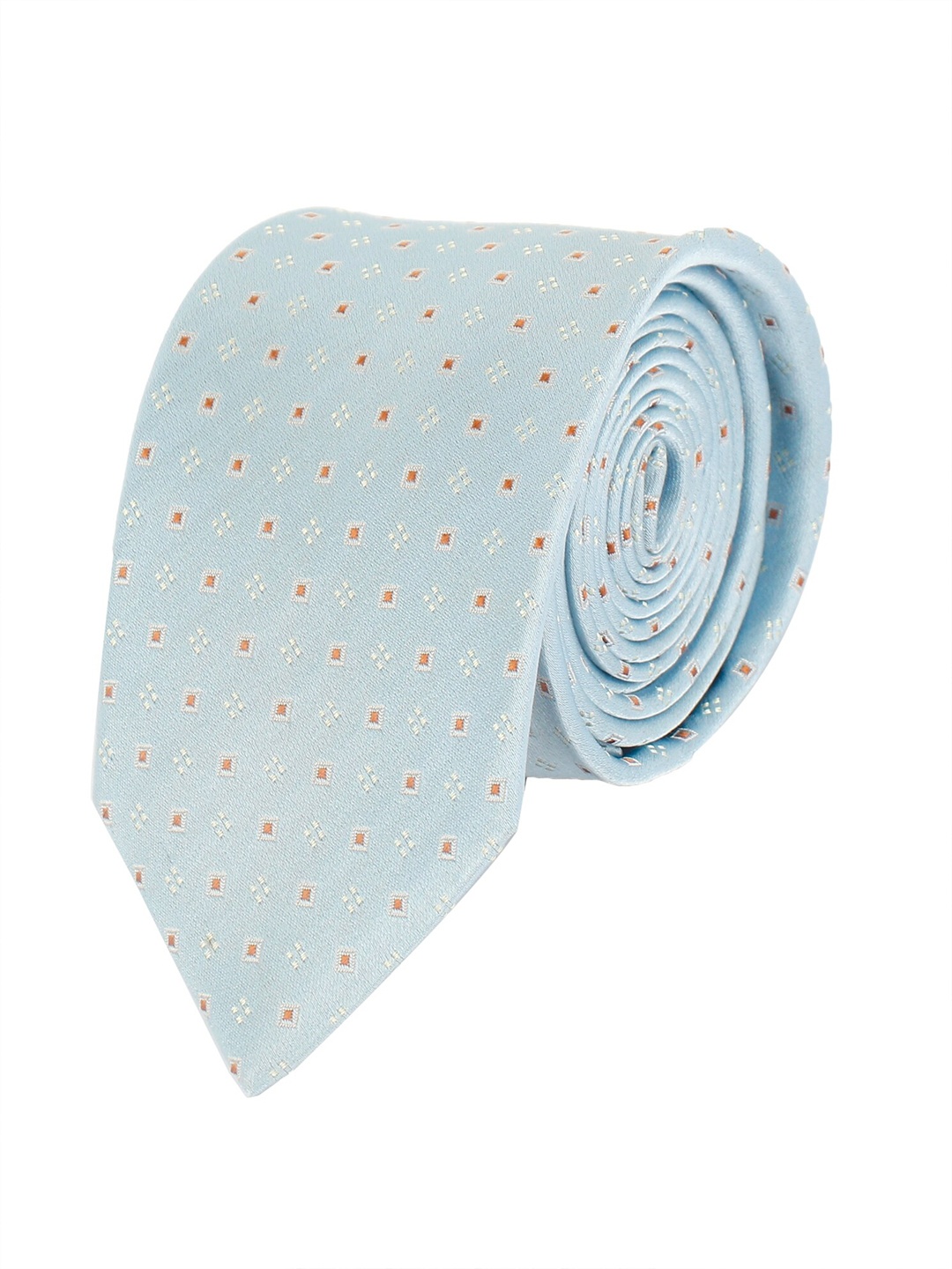 

Alvaro Castagnino Men Blue & Brown Printed Silk Broad Tie