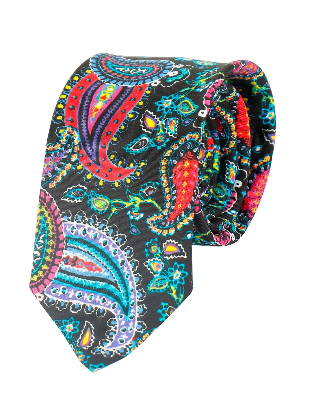 

Alvaro Castagnino Men Multicoloured Printed Skinny Tie, Multi