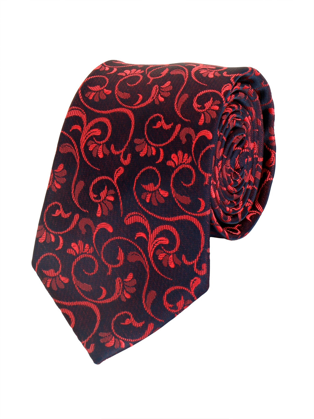 

Alvaro Castagnino Men Maroon & Navy Blue Woven Design Broad Tie