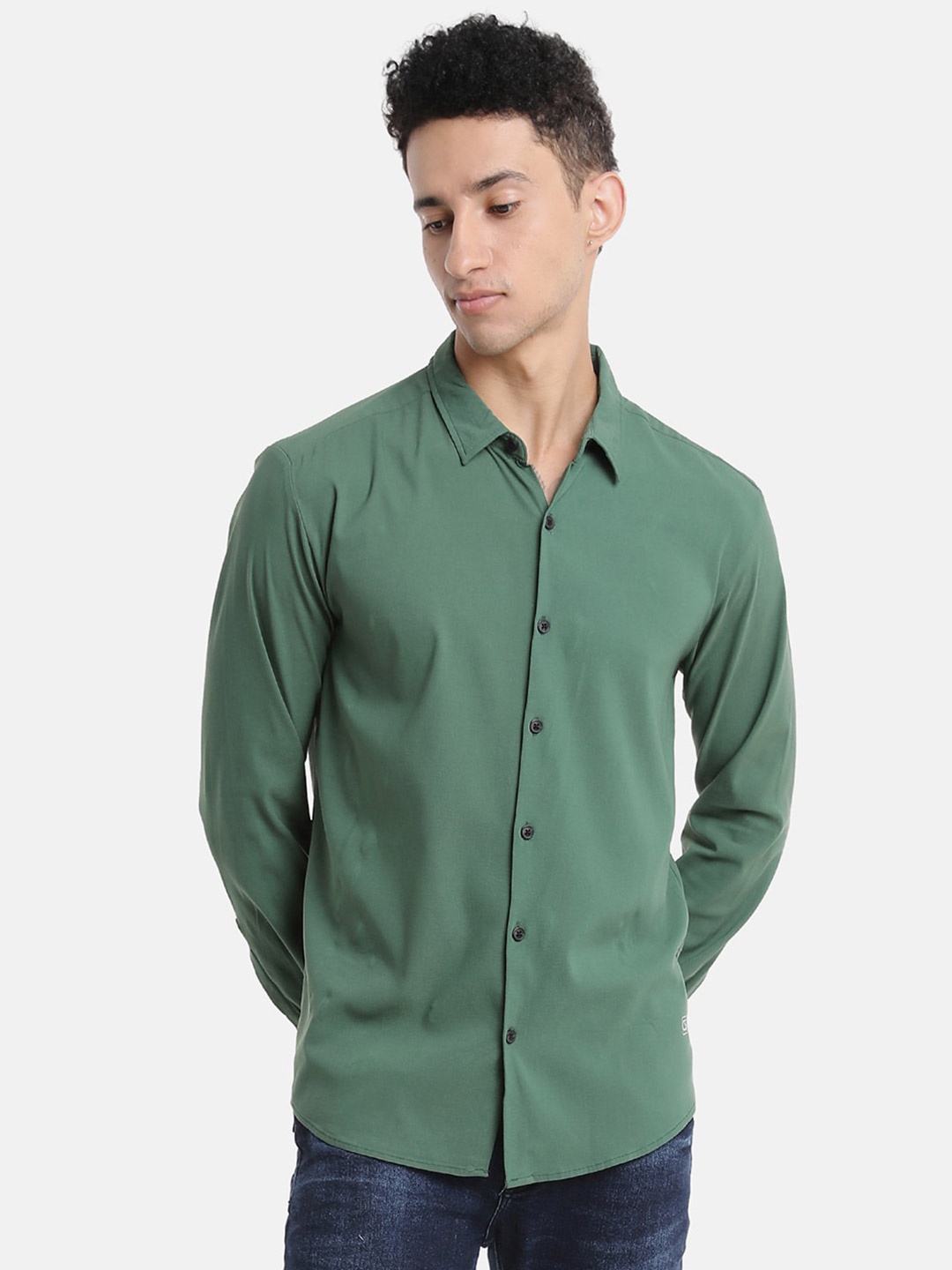 

Campus Sutra Men Green Classic Regular Fit Casual Shirt