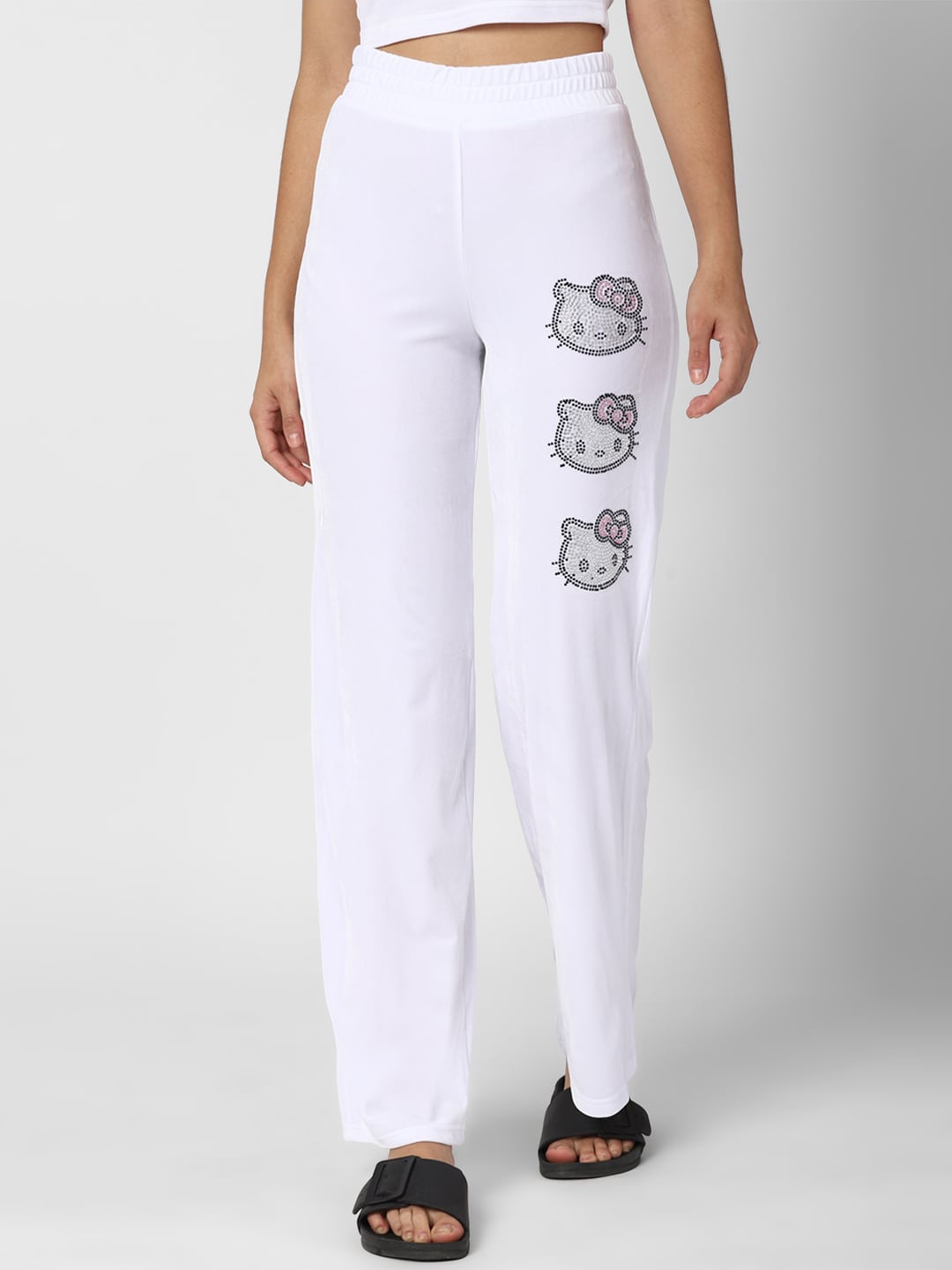 

FOREVER 21 Women White Printed Trousers