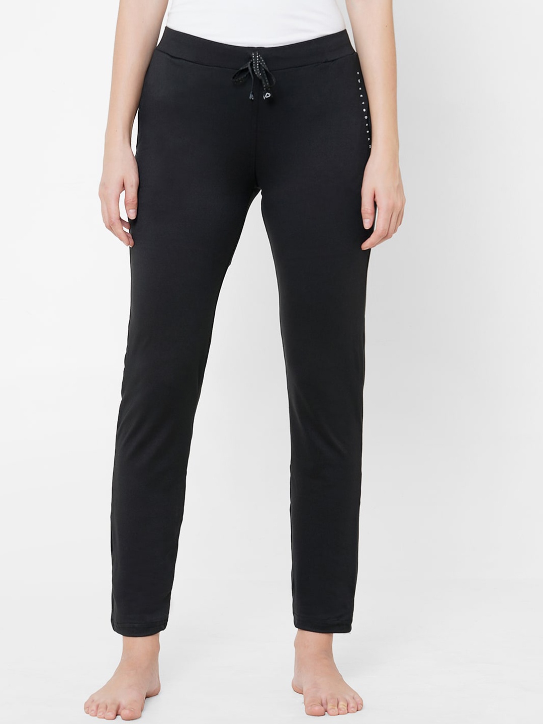 

Sweet Dreams Women Black Solid Lounge Pants