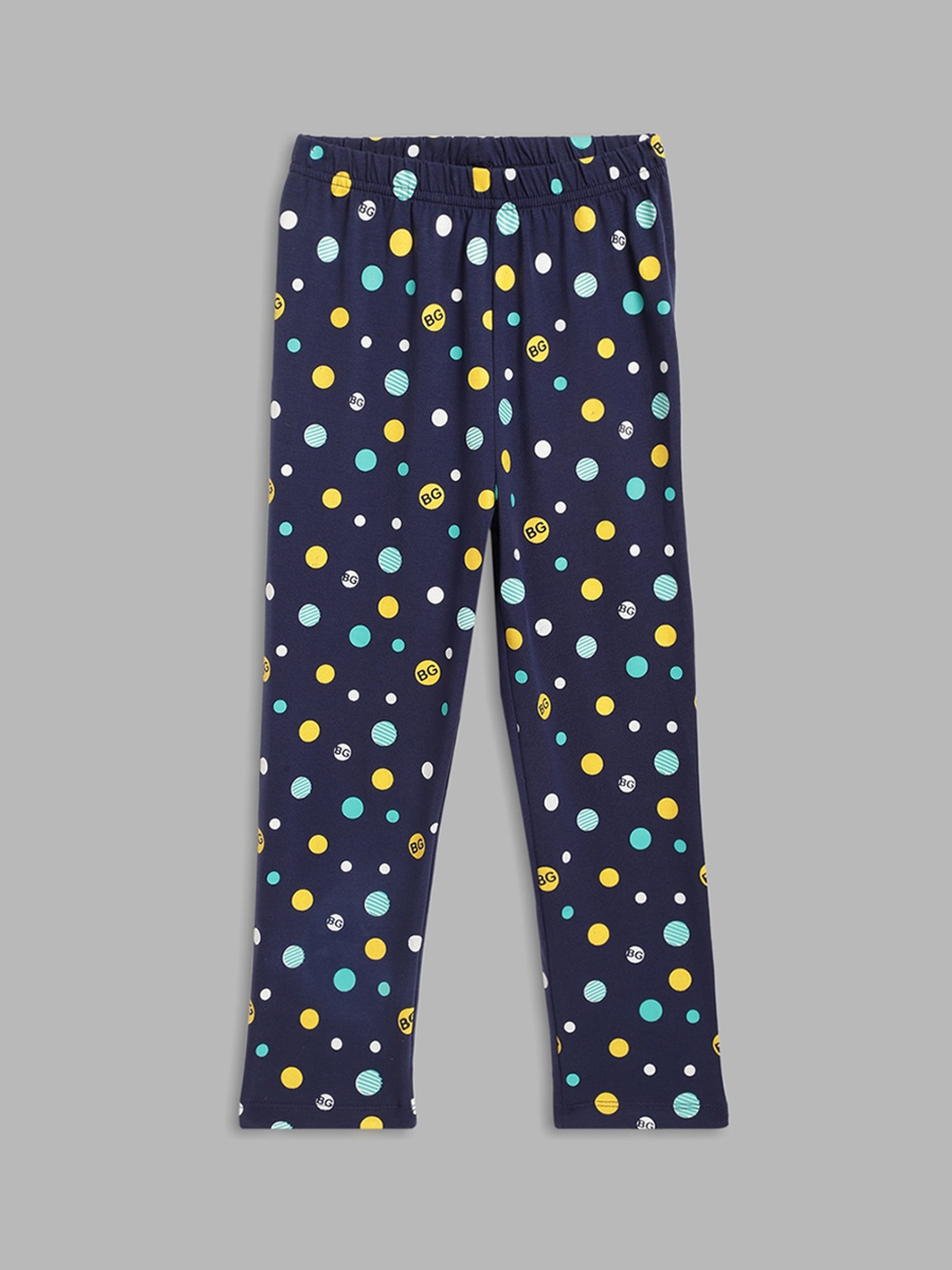 

Blue Giraffe Girls Navy Blue Printed Pure Cotton Leggings