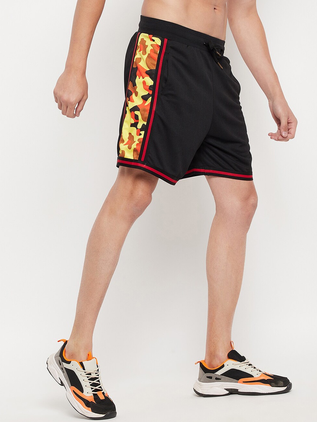 

FUGAZEE Men Black Printed Sports Shorts