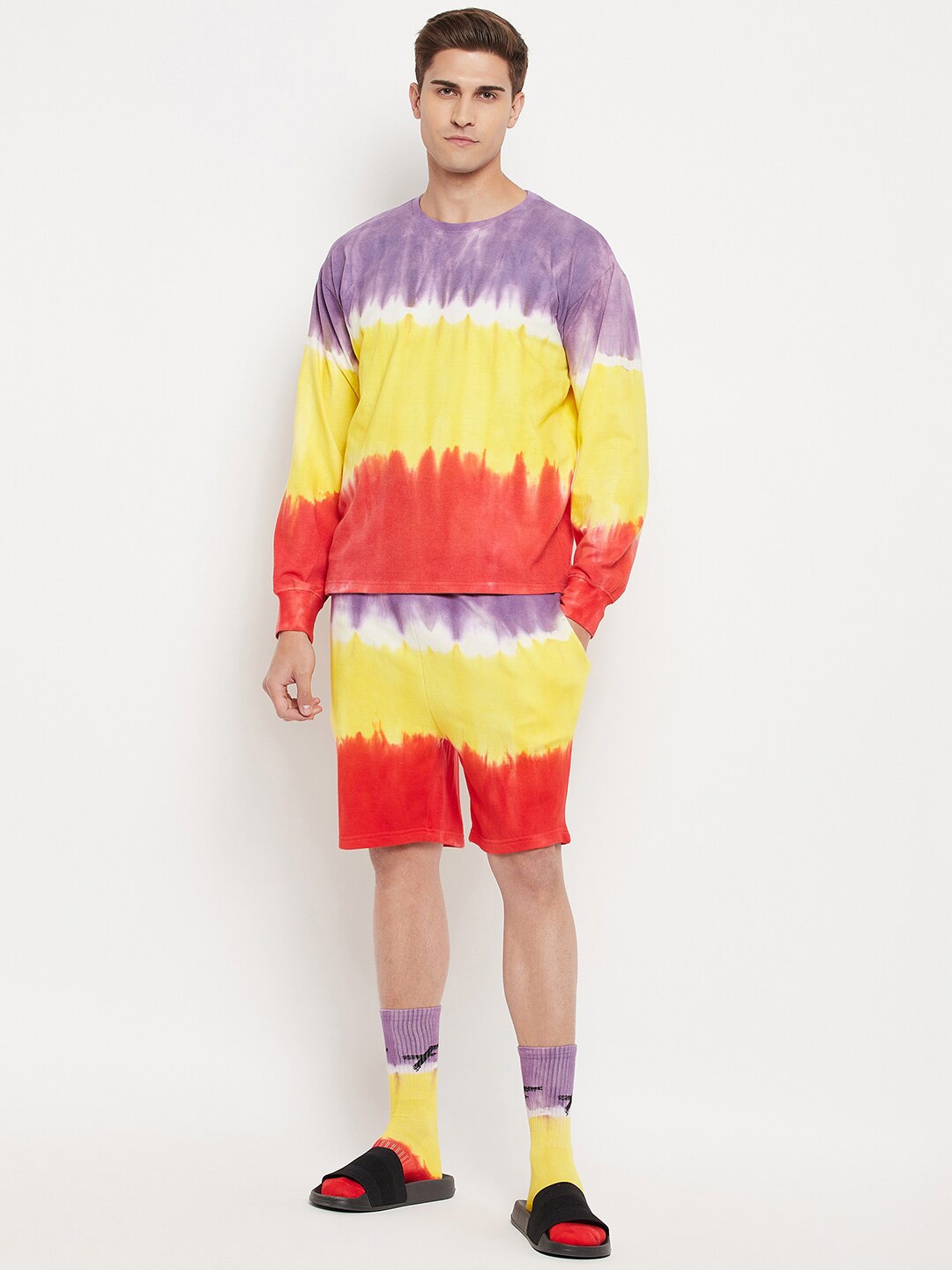 

FUGAZEE Men Multicoloured Printed T-shirt with Shorts, Multi