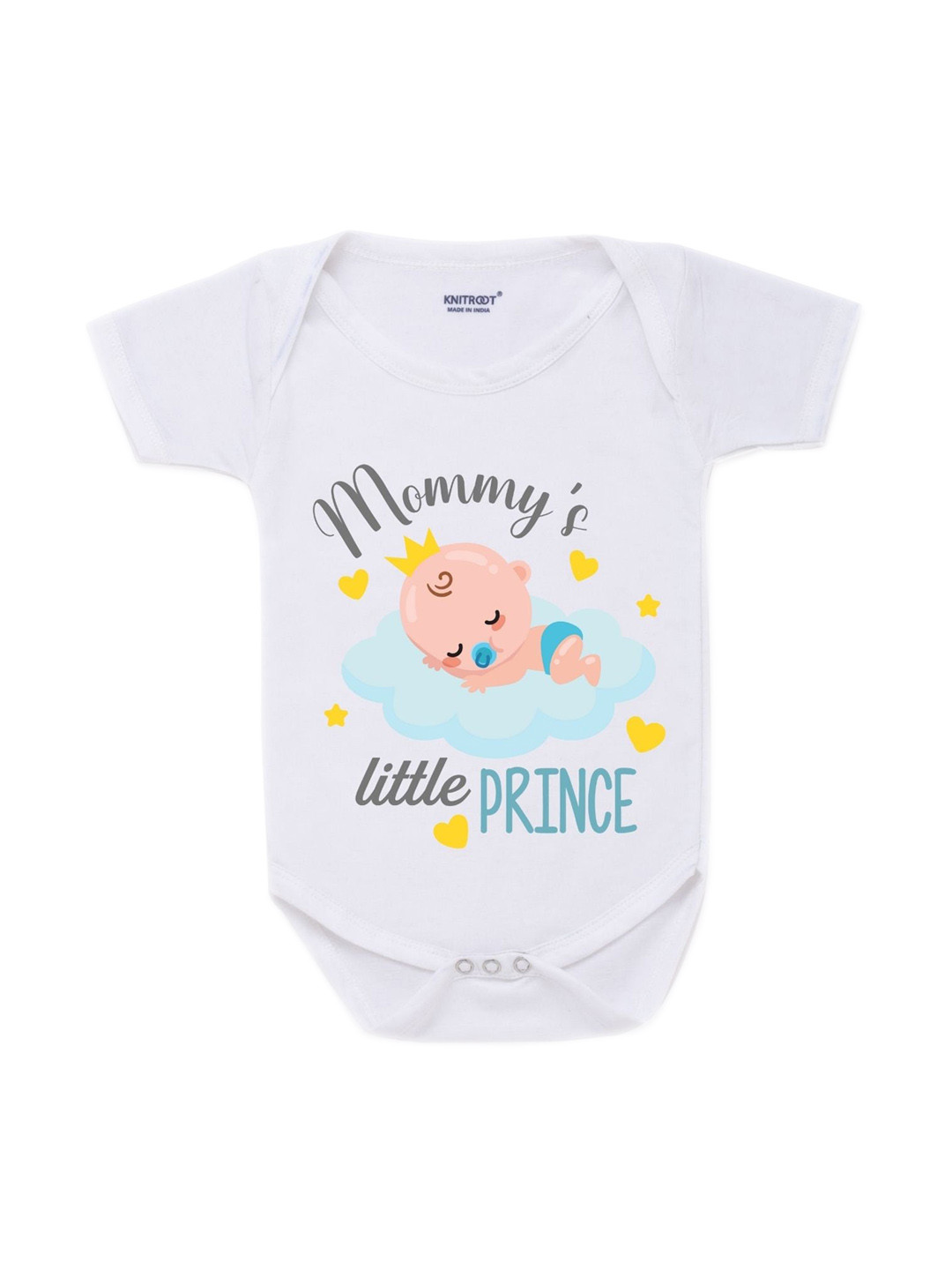 

KNITROOT White Printed Cotton Bodysuit