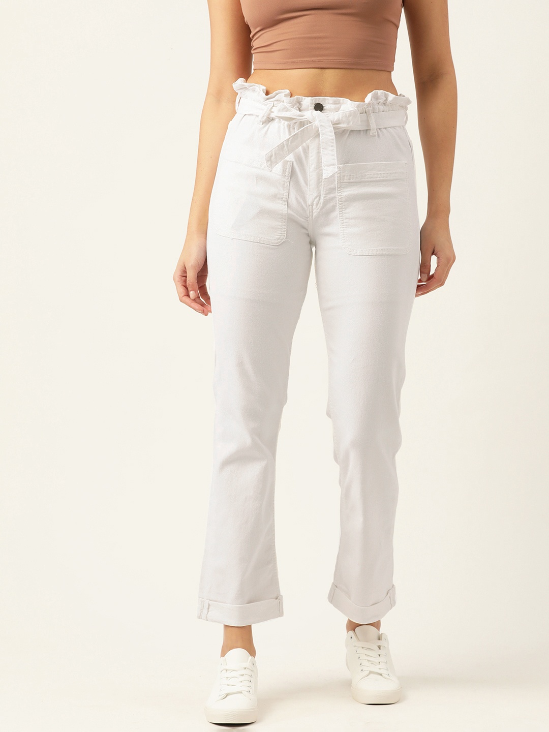 

DressBerry Women Straight Fit Stretchable Jeans, White