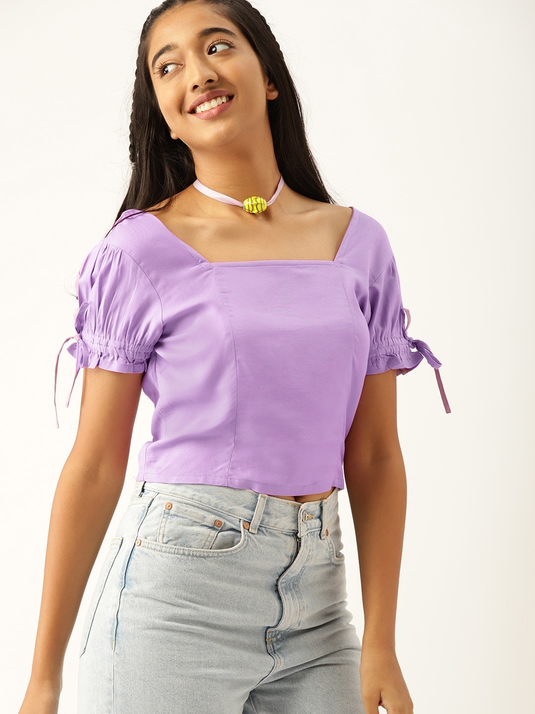 

DressBerry Teen Girls Lavender Solid Top