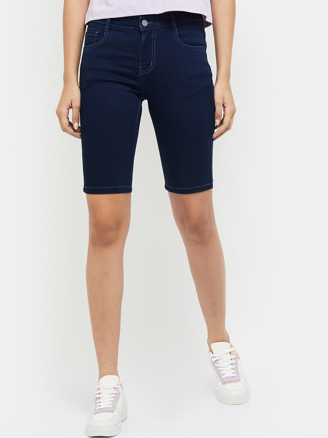 

max Women Blue Denim Shorts